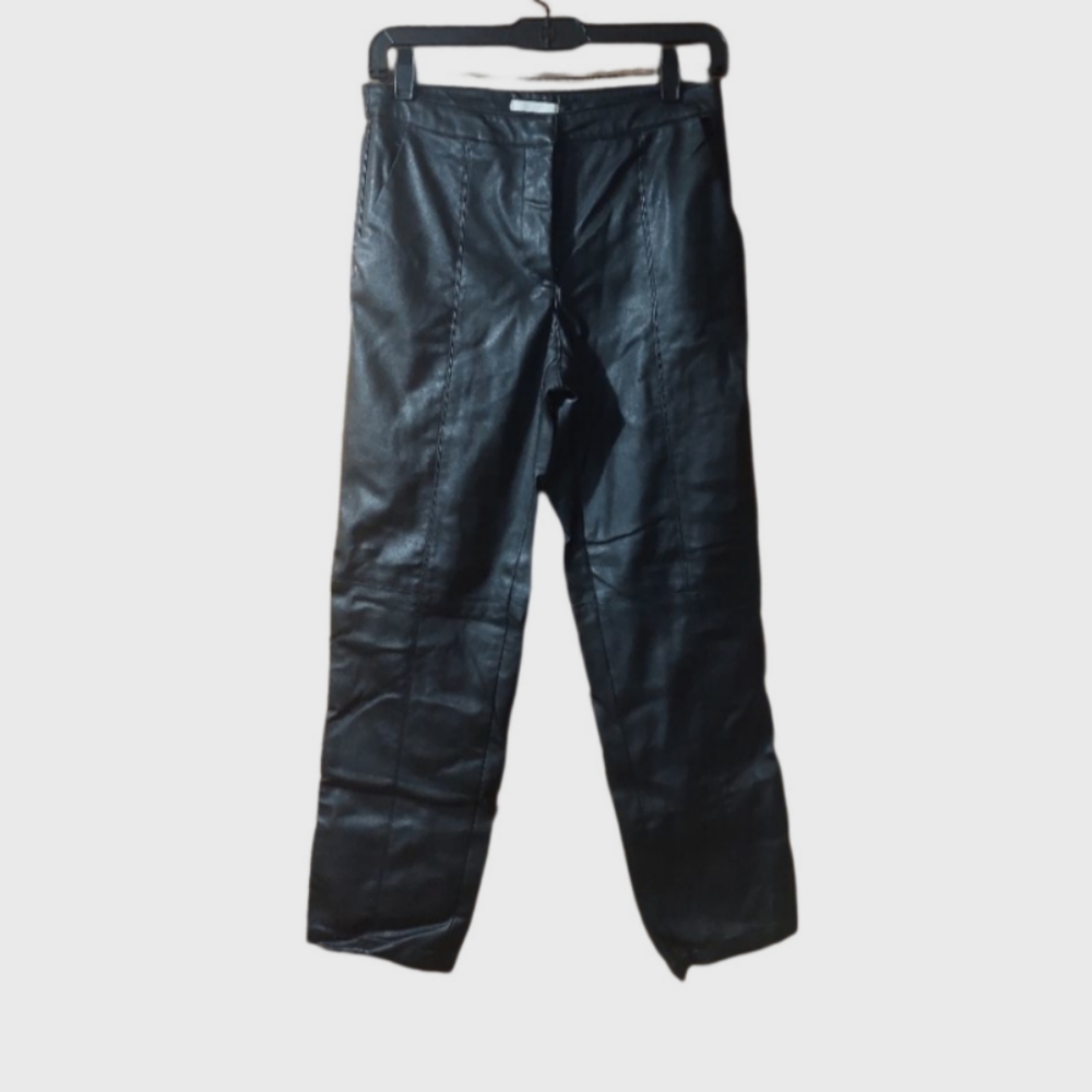 H&M | Cropped Ankle Length Faux Leather Pants